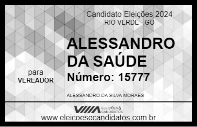 Candidato ALESSANDRO DA SAÚDE 2024 - RIO VERDE - Eleições