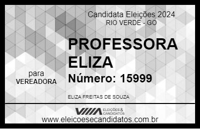 Candidato PROFESSORA ELIZA  2024 - RIO VERDE - Eleições