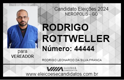 Candidato RODRIGO ROTTWELLER 2024 - NERÓPOLIS - Eleições