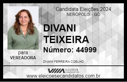 Candidato DIVANI TEIXEIRA 2024 - NERÓPOLIS - Eleições