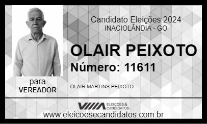 Candidato OLAIR PEIXOTO 2024 - INACIOLÂNDIA - Eleições