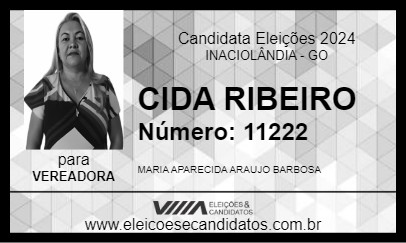 Candidato CIDA RIBEIRO 2024 - INACIOLÂNDIA - Eleições