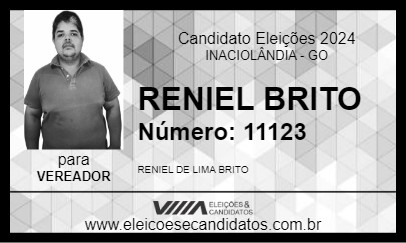 Candidato RENIEL BRITO 2024 - INACIOLÂNDIA - Eleições