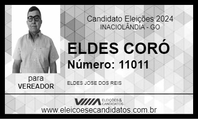 Candidato ELDES CORÓ 2024 - INACIOLÂNDIA - Eleições