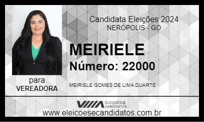 Candidato MEIRIELE 2024 - NERÓPOLIS - Eleições