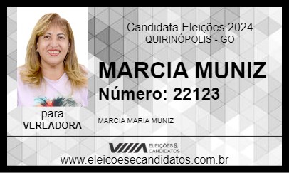 Candidato MARCIA MUNIZ 2024 - QUIRINÓPOLIS - Eleições