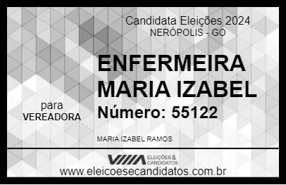 Candidato ENFERMEIRA MARIA IZABEL 2024 - NERÓPOLIS - Eleições