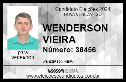 Candidato WENDERSON VIEIRA 2024 - NOVA VENEZA - Eleições