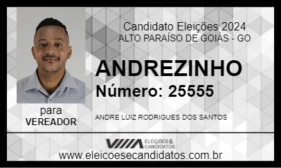 Candidato ANDREZINHO 2024 - ALTO PARAÍSO DE GOIÁS - Eleições