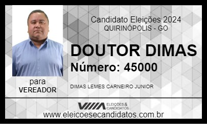 Candidato DOUTOR DIMAS 2024 - QUIRINÓPOLIS - Eleições