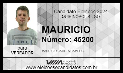 Candidato MAURICIO 2024 - QUIRINÓPOLIS - Eleições