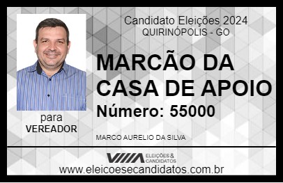 Candidato MARCÃO DA CASA DE APOIO 2024 - QUIRINÓPOLIS - Eleições