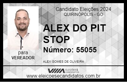 Candidato ALEX DO PIT STOP 2024 - QUIRINÓPOLIS - Eleições