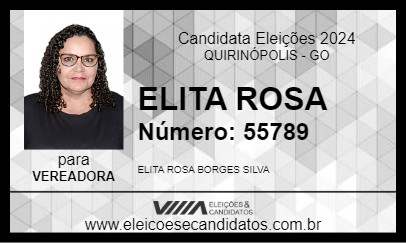 Candidato ELITA ROSA 2024 - QUIRINÓPOLIS - Eleições