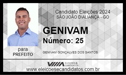 Candidato GENIVAM 2024 - SÃO JOÃO D\ALIANÇA - Eleições