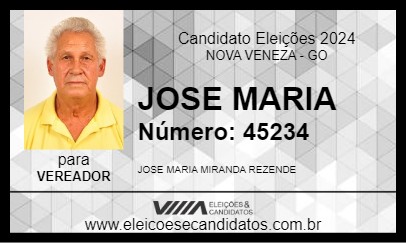 Candidato JOSE MARIA 2024 - NOVA VENEZA - Eleições