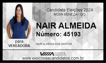 Candidato NAIR ALMEIDA 2024 - NOVA VENEZA - Eleições