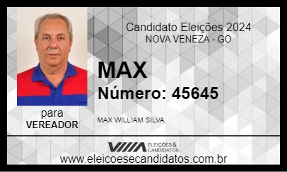 Candidato MAX 2024 - NOVA VENEZA - Eleições