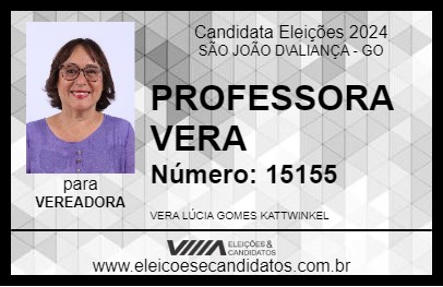 Candidato PROFESSORA VERA 2024 - SÃO JOÃO D\ALIANÇA - Eleições