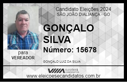 Candidato GONÇALO SILVA 2024 - SÃO JOÃO D\ALIANÇA - Eleições