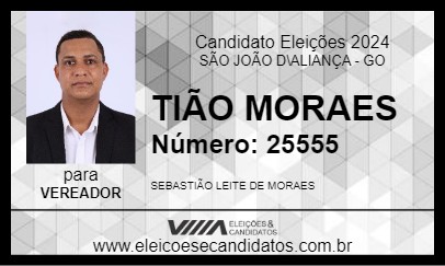 Candidato TIÃO MORAES 2024 - SÃO JOÃO D\ALIANÇA - Eleições