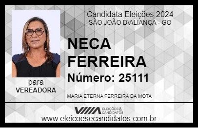 Candidato NECA FERREIRA 2024 - SÃO JOÃO D\ALIANÇA - Eleições