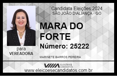 Candidato MARA DO FORTE 2024 - SÃO JOÃO D\ALIANÇA - Eleições