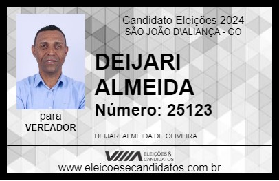 Candidato DEIJARI ALMEIDA 2024 - SÃO JOÃO D\ALIANÇA - Eleições