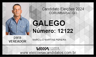 Candidato GALEGO 2024 - CORUMBAÍBA - Eleições