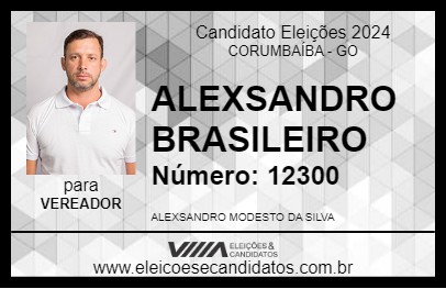 Candidato ALEXSANDRO BRASILEIRO 2024 - CORUMBAÍBA - Eleições