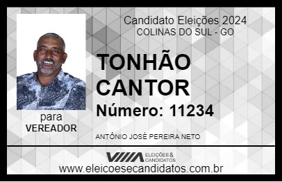 Candidato TONHÃO CANTOR 2024 - COLINAS DO SUL - Eleições