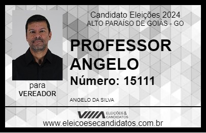 Candidato PROFESSOR ANGELO 2024 - ALTO PARAÍSO DE GOIÁS - Eleições