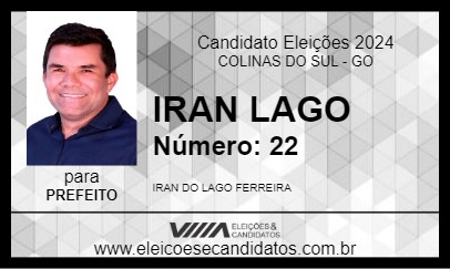 Candidato IRAN LAGO 2024 - COLINAS DO SUL - Eleições