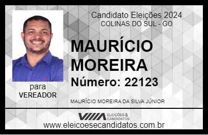 Candidato MAURÍCIO MOREIRA 2024 - COLINAS DO SUL - Eleições