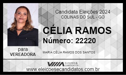 Candidato CÉLIA RAMOS 2024 - COLINAS DO SUL - Eleições