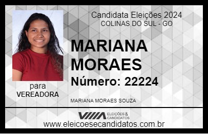 Candidato MARIANA MORAES 2024 - COLINAS DO SUL - Eleições