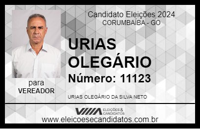 Candidato URIAS OLEGÁRIO 2024 - CORUMBAÍBA - Eleições