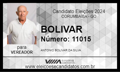 Candidato BOLIVAR 2024 - CORUMBAÍBA - Eleições