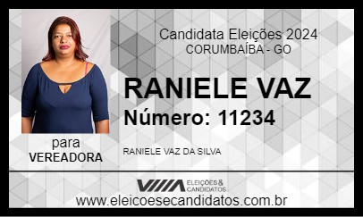 Candidato RANIELE VAZ 2024 - CORUMBAÍBA - Eleições