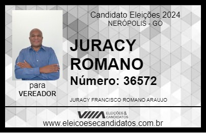 Candidato JURACY ROMANO 2024 - NERÓPOLIS - Eleições