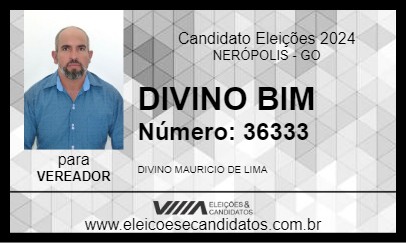 Candidato DIVINO BIM 2024 - NERÓPOLIS - Eleições