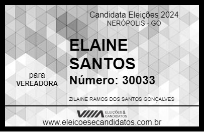 Candidato ELAINE SANTOS 2024 - NERÓPOLIS - Eleições