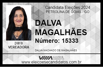 Candidato DALVA MAGALHÃES 2024 - PETROLINA DE GOIÁS - Eleições