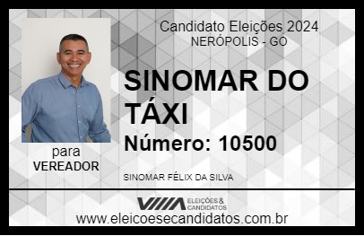 Candidato SINOMAR DO TÁXI 2024 - NERÓPOLIS - Eleições