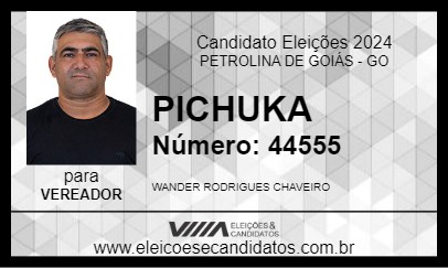 Candidato PICHUKA 2024 - PETROLINA DE GOIÁS - Eleições