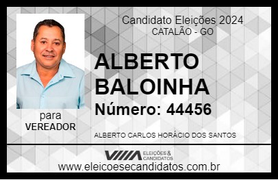 Candidato ALBERTO BALOINHA 2024 - CATALÃO - Eleições