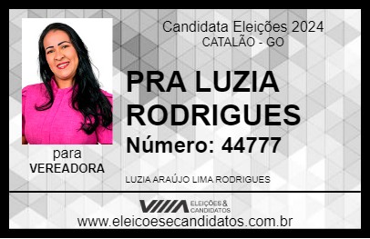 Candidato PRA LUZIA RODRIGUES 2024 - CATALÃO - Eleições