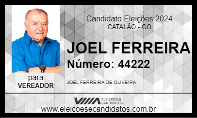 Candidato JOEL FERREIRA 2024 - CATALÃO - Eleições