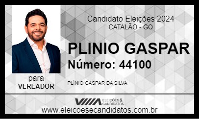 Candidato PLINIO GASPAR 2024 - CATALÃO - Eleições