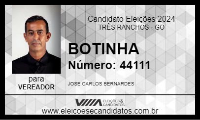 Candidato BOTINHA 2024 - TRÊS RANCHOS - Eleições